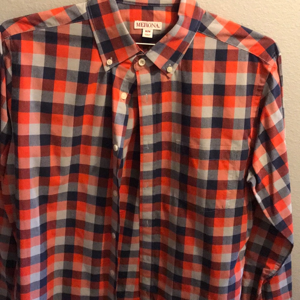 Merona Casual Shirt Medium Orange